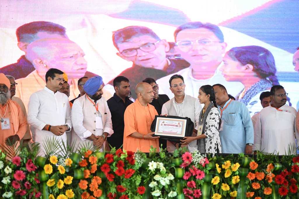 Hon'ble Chief Minister Yogi Adityanath ji on the occasion of inauguration and foundation stone laying of various development projects in Pilibhit district on June 29, 2026.
